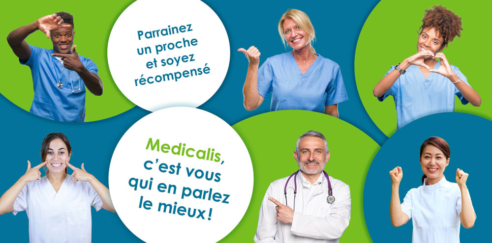 banner campagne parrainage: médecin et infirmier